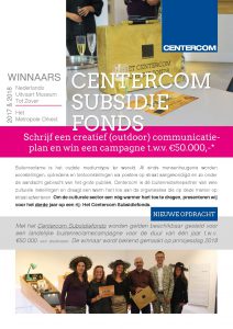 Flyer Centercom Subsidiefonds 2018